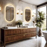 120x60cm LED Bathroom Mirror Oval Anti-Fog Dimmable Wall Mount V178-66710