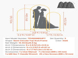 Arch Stand, Set of 3, 1.8/1.5/1.2 m, Stable Structure, Easy Assembly, Gold Metal Arch V952-BYDGMJSJT6FTQCA1U001V0