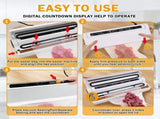 Food Vacuum Sealer Machine, 60KPA Strong Suction, Dry/Wet Modes, 20 Vacuum Seal Bags for Food, V1192-AZ-W-2509
