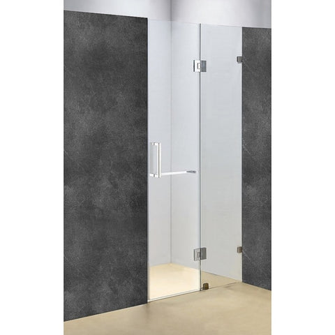 110 x 200cm Wall to Wall Frameless Shower Screen 10mm Glass By Della Francesca V63-830821