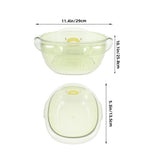 1 Set Fruit Washer Strainer Bowl Light Green Dual Use Plastic Vegetable Washing Basket for V1192-AZ-W-29166