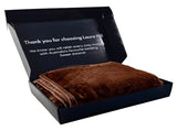 Laura Hill 600-GSM Mink Blanket Queen Size Double-Sided Soft Plush Bed Faux Throw Rug Wine Choc MINK-CH