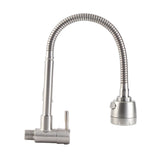 Sink Faucet G1/2 In 360&deg Swivel Wall Mounted Stainless Steel Single Handle Faucet for Kitchen V1294-YM0901-H34417US