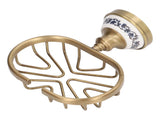Soap Dish Holder Basket Hollow Design Waterproof Rustproof Wall Mounted Antique Bathroom Basket V1294-YM0521-3112220088311