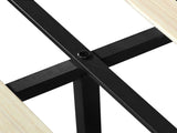 Levede Queen Bed Frame RGB LED PU 4 Drawer USB BF1051-Q-WH