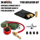 X-BULL Tyre Deflators Tire Automatic 4WD Pressure Gauge 4 Brass Deflator V211-AUEB-TG005TD001