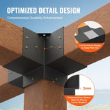 VEVOR Pergola Bracket Kit 152x152mm, 2pcs 4-Way Heavy Duty Corner Bracket Woodworks DIY Post Base V952-LPJJST2PCS6X19RDFV0