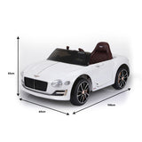Kahuna Bentley Exp 12 Speed 6E Licensed Kids Ride On Electric Car - White CAR-BEN-WH