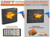 Coin Collection Album for Collectors with Lock, 360 Pockets Fireproof Coin Holder Book & 36 Paper V1192-AZ-W-5537