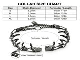 Premium Quick-Release Dog Training Chain Collar with Stimulation Nodes Durable Stainless Steel V1341-ZY-5A2NJR82-L-BLACK