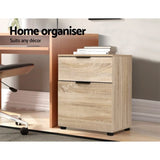 Artiss Filing Cabinet 2 Drawer Office Storage Organiser FURNI-O-CAB-2D-WD