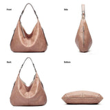 Women's Soft Leather Tote Bags 3pcs Fashion Handbag Wallet Shoulder Purse Set V1263-JX-3527