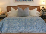 Wild Flower Ocean Reversible Quilt - Blue V563-0097