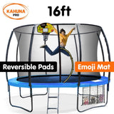 Kahuna Pro 16 ft Trampoline with Mat, Reversible Pad, Basketball Set TRA-KEM-16-OB-BB