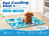 Cooling Pet Mat for Dogs and Cats, Breathable Ice Silk Summer Bed Pad with Non-Slip Base, Washable V1341-ZY-NAUMWTJB-PINKSNOWFLAKE-2XL