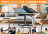 Wooden Jigsaw Puzzle Table with Tilt, Drawers and Rolling Wheels V767-JJ-ZZ1689-B