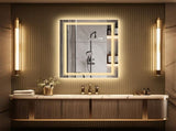 900*700MM Dimmable LED Bathroom Mirror Antifog Wall Mounted Vanity Makeup Mirror V767-XMR-C28-188-AU
