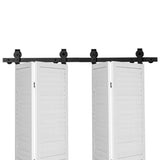 Bi-Folding Sliding Barn Door Hardware Track Kit, 52" Top Mount Track Kit, Slide Smoothly & Quietly, V952-ZDSMDGDGSM2D9NVH3001V0