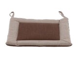 Linen Seat Cushion Coffee Color AntiDeformation MultiLayer Cotton Linen Chair Cushion with Fixable V1294-YM0901-3111210213911