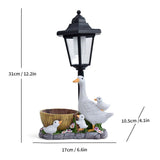 Creative Cute Duck Resin Flower Pot Solar Outdoor Light, Courtyard and Garden Decorative V1265-AU-LD-055
