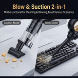 (Black gold)Cordless Handheld Vacuum Cleaner - 2 in 1 Blow Suction - Cyclone Dust Cup, Car V888-ELOSUNG54992-1