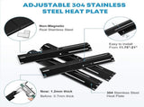 Adjustable Heat Spreaders 4pcs 30-53cm Heating Plate Set Compatible with Most Gas Grills V1188-TR101-23754-1