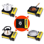 Portable Butane Stove Gas Burner Yellow with Korean BBQ Stone Pot GASBURNERYELLOWWITHSTONEPOT