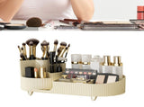 Makeup Storage Organizer Large Capacity Perforation Free Rotatable Partition Cosmetic Storage Box V1294-YM0703-3117230105511