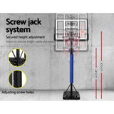 Everfit 3.05M Basketball Hoop Stand System Adjustable Height Portable Pro Blue BAS-HOOP-305-BL