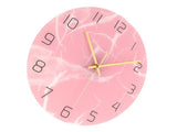 Innovative Pink Wall Clock Acrylic UV Printing Clock for Living Room Home Bedroom V1294-YM0710-3115210162011