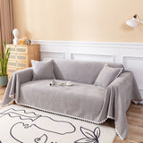 Sofa Cover Chenille Nylon Multipurpose Machine Washable Couch Slipcover for All Seasons gray V1294-YM0717-3117220191313