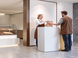 Reception Desk, 80 cm Rectangular Front Counter Table, Modern Office Reception Desk with LED Light, V952-YBQTBSMSJXDLHVT0N001V9