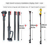Cordless Brushless 4 Pole Pruning Shear Secateur With 2 Batteries Bush Cutter RED V201-CUT0050RE8AU