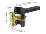 Adjustable Trailer Hitch, 152.4 mm Drop & 114.3 mm Rise Hitch Ball Mount with 50.8 mm Receiver, V952-SQTQJTCB2225DZS3SV0
