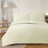 Jane Barrington Morris Light Cream Ultrasonic Embossed Lightly Quilted Reversible Coverlet Set Queen V442-IDC-COVERLETS-MORRIS-LIGHTCREAM-QS