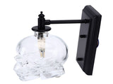 Vintage Wall Lamp Iron Glass Skull Shape Industrial Wall Mounted Light with G9 Bulb for Bedroom V1294-YM0715-3119210290811