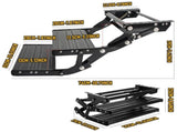 Heavy Duty Double Aluminium Caravan Step Anti-Slip RV Entry Step, Stable 2-Tier Camping Step, V1181-AT003-BK