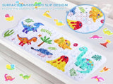 Non Slip Bath Mat for Kids with 30 Stickers 40x16 inch Cartoon Cute Bathtub Mat with Strong Suction V1366-AZ2-W-15080