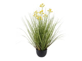 Potted Artificial Grassy Spring Wildflower 85cm V637-05070GRS