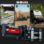 X-BULL Electric Winch 4500LBS/2041KG Steel Cable Wireless Remote Boat ATV 4WD V211-AUEB-AXEW017