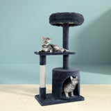 i.Pet Cat Tree 94cm Scratching Post Tower Scratcher Condo House Wood Trees Grey PET-CAT-FL015-4-GR