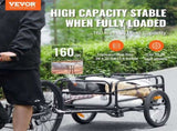 Bike Cargo Trailer, 72.5 kg Load, Heavy-Duty Bicycle Wagon Cart, Foldable Compact Storage & Quick V952-CGKHZHJG200B5HWMPV0