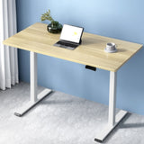 Artiss Standing Desk Motorised Dual Motor 120CM White Oak HASD-268-WHDF-NTDB-120