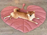 Ginkgo Leaf Shaped Pet Mat Thickened Multi-Use Plush Blanket & Cushion for Cats and Dogs, V1341-ZY-8D5E23HM-PINK