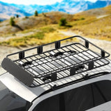 Giantz Universal Car Roof Rack Basket Luggage Vehicle Cargo Carrier 160cm Black CAR-B-RFBASKET-164