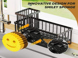 Stainless Steel Sink Organizer Self Draining Sponge Holder Matte Black V1237-ZY-818-108