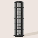 360 Rotating Bookshelf Bamboo Storage Display Rack Shelving in Black V63-954471