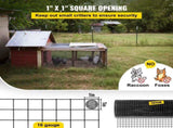 Hardware Cloth, 24" x50' & 1"x1" Mesh Size, Galvanized Steel Vinyl Coated 16 Gauge Welded Wire V952-YXHJWHSBDDWC28RC4V0