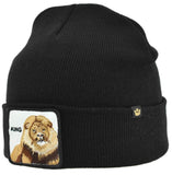 Goorin King Beanie Hat Hear Me Roar Warm Winter Ski Animal Series - Black V563-107-0121-BLK