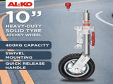 AL-KO 10-inch 623660XP3 Heavy-Duty Solid Tyre Jockey Wheel